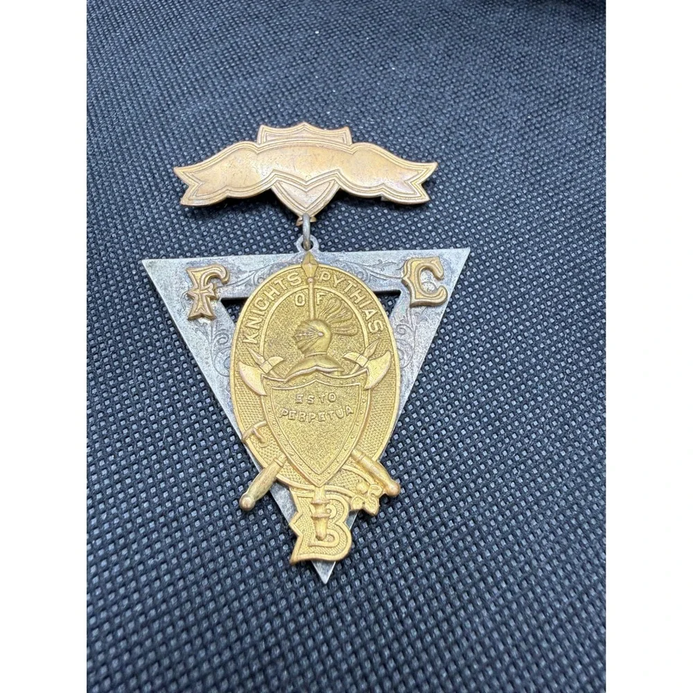 Vintage Knights of Pythias Fraternal Medal SS Davis Lodge SC Copyright 1874 FCB